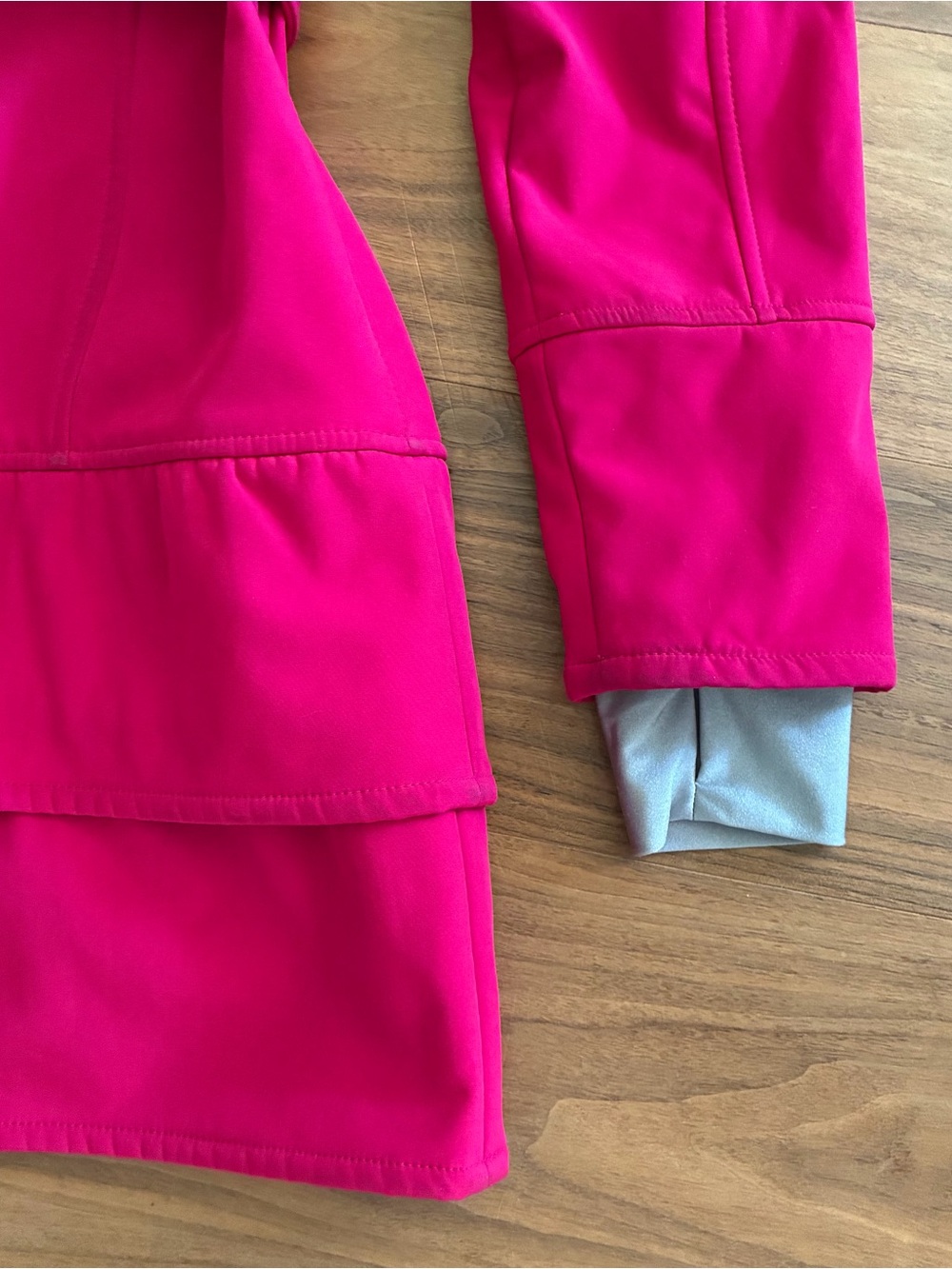 Betsey Johnson Belted Hooded Soft Shell Coat Pink Medium - Picture 10 of 10